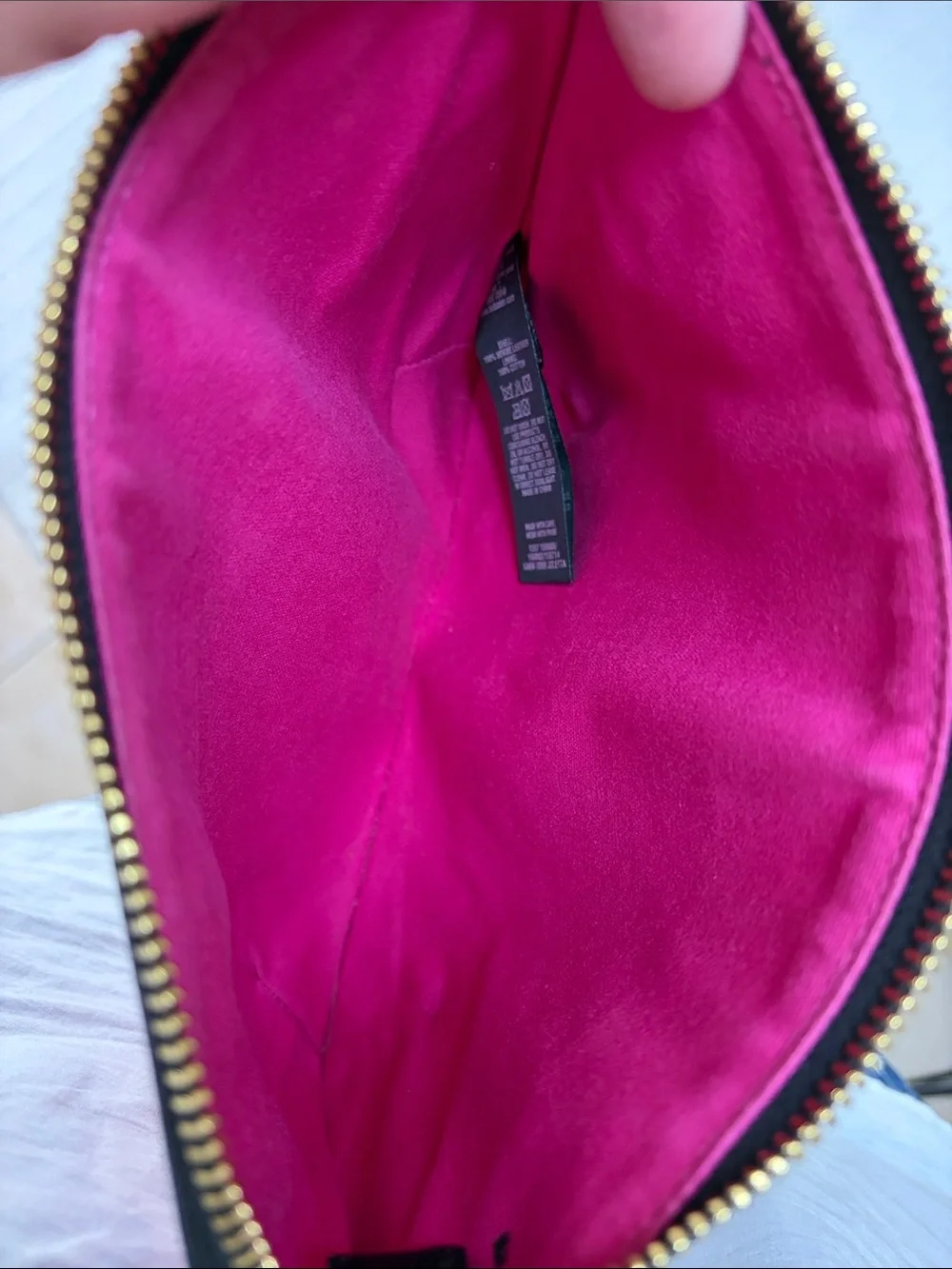 Ted Baker London Black Crossbody with Pink Floral and Yellow Fruit Design